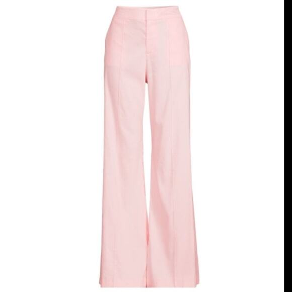 Alice and Olivia Dylan High Rise Pintuck Wide Leg Pants Petal - Picture 10 of 10